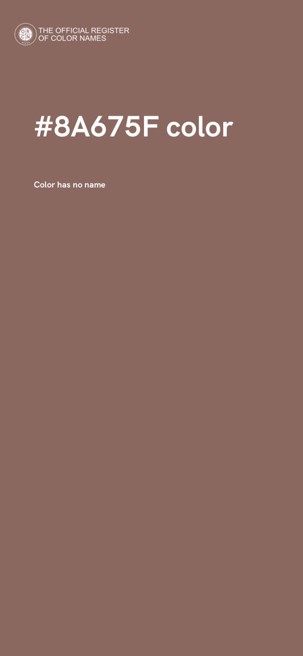 #8A675F color image