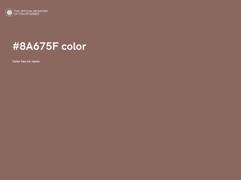 #8A675F color image