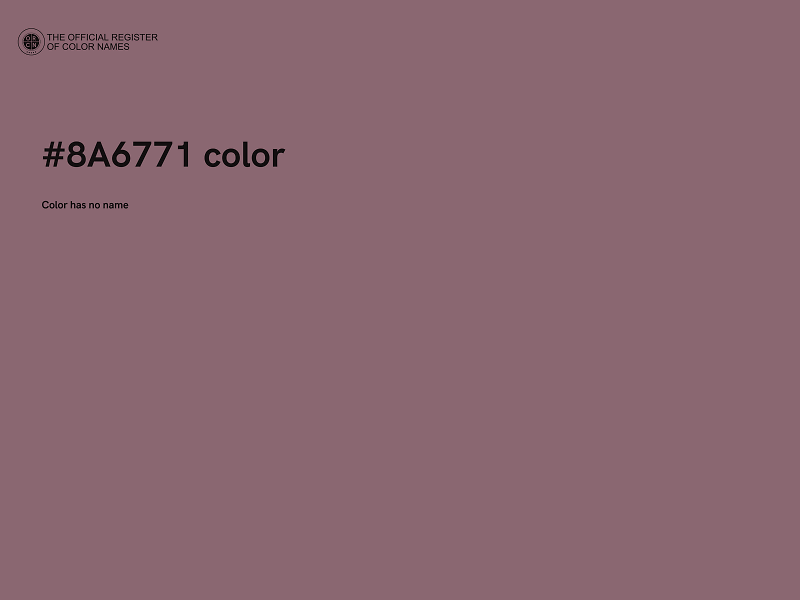 #8A6771 color image