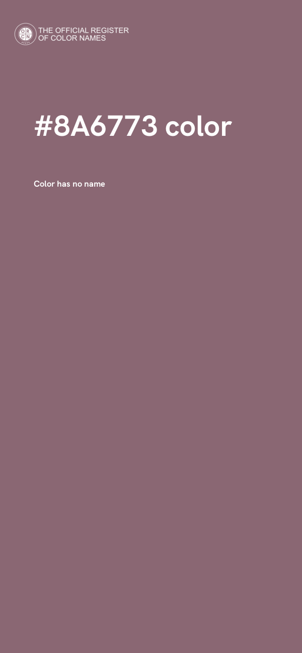 #8A6773 color image