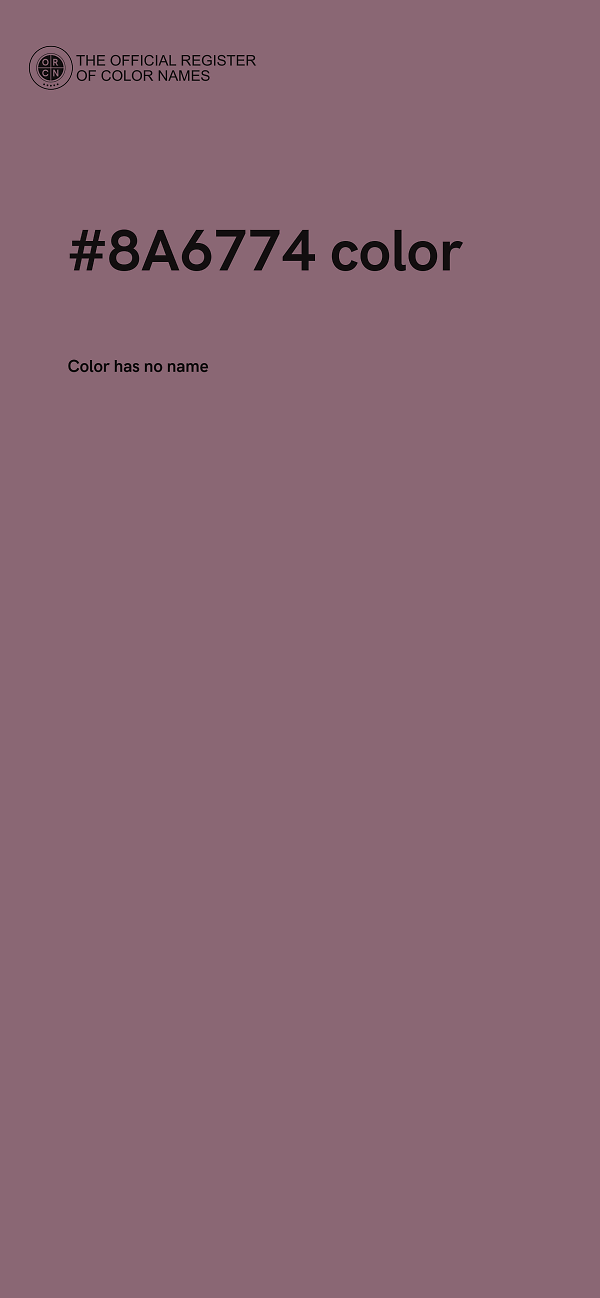 #8A6774 color image