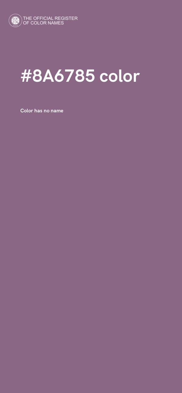 #8A6785 color image