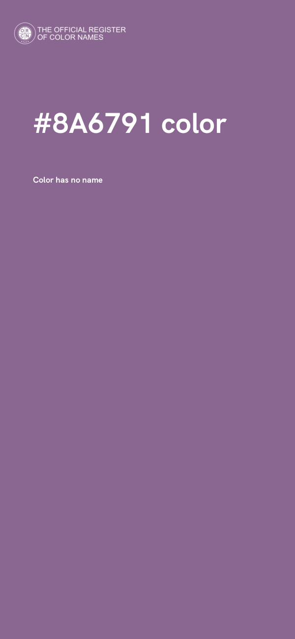 #8A6791 color image