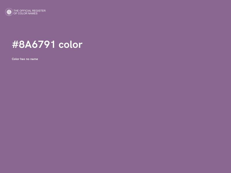 #8A6791 color image