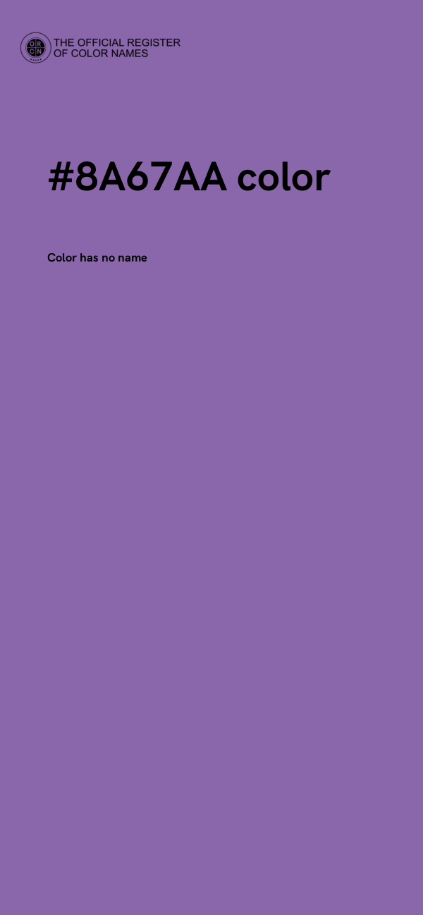 #8A67AA color image