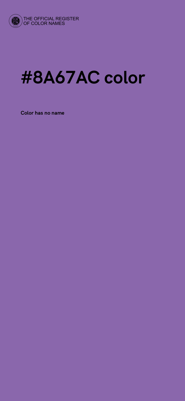 #8A67AC color image