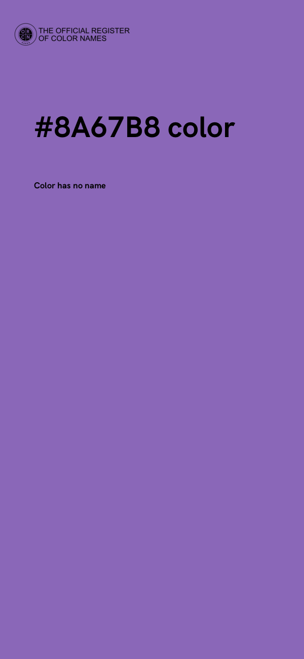 #8A67B8 color image