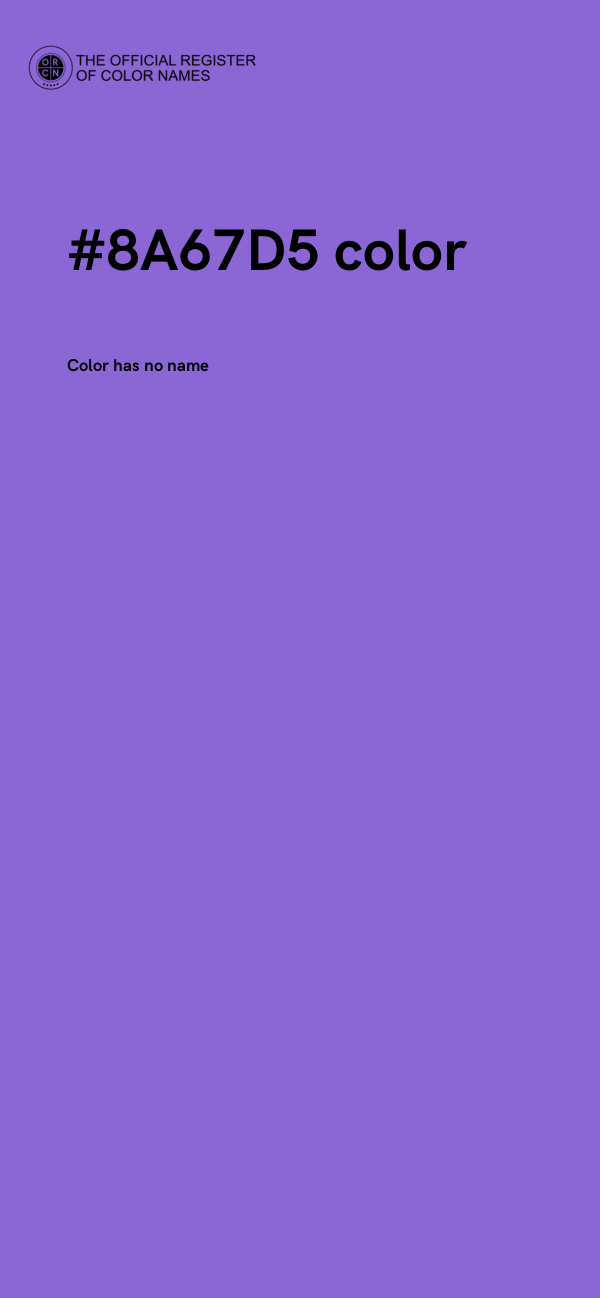 #8A67D5 color image