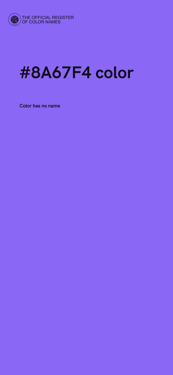 #8A67F4 color image