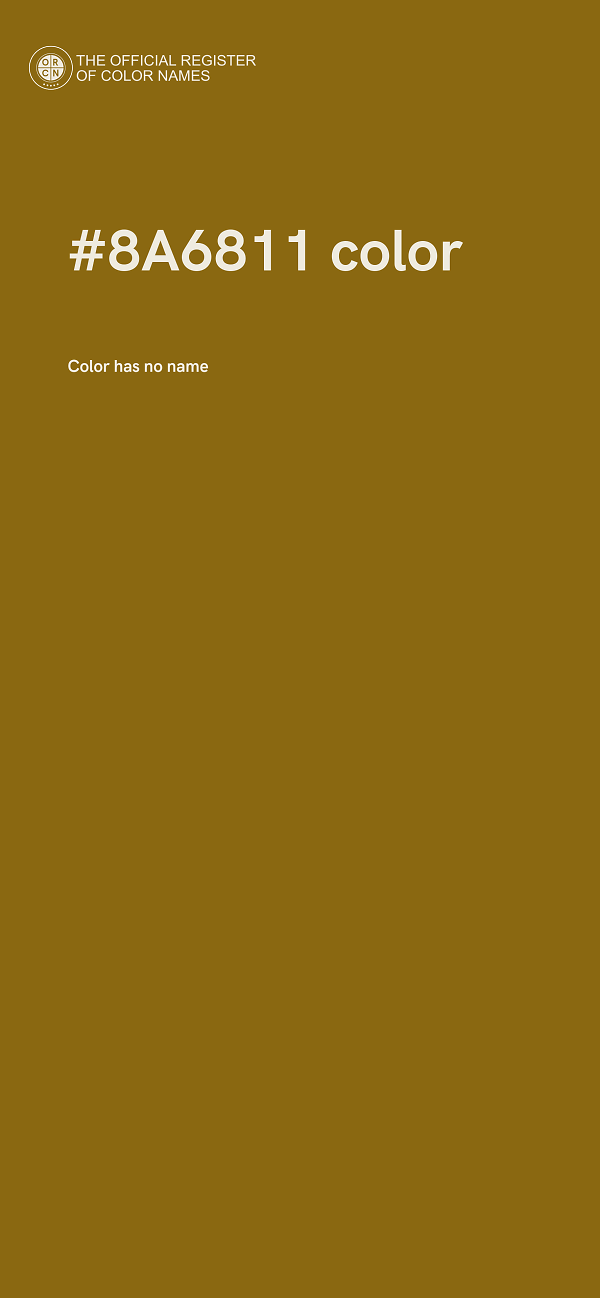 #8A6811 color image