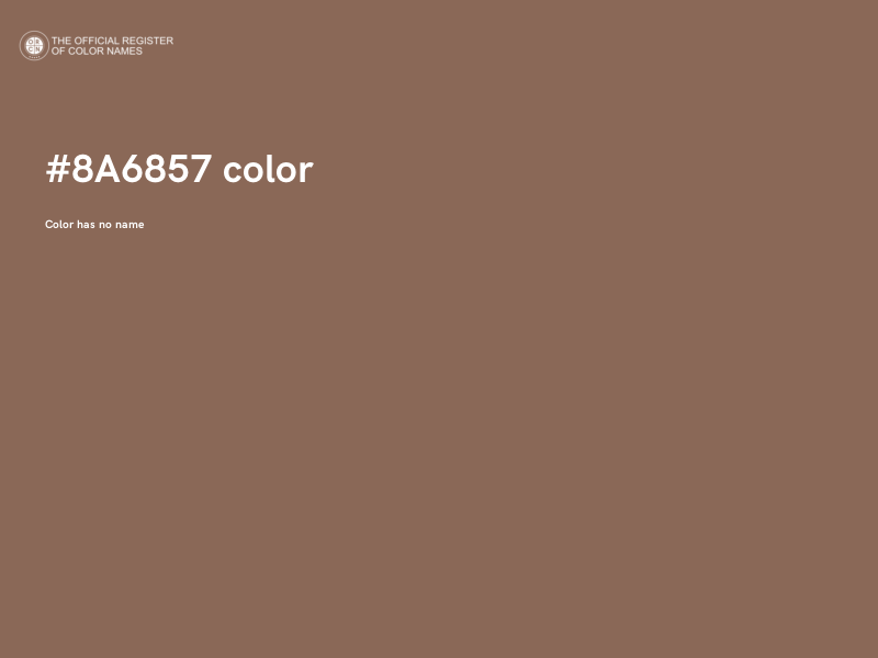 #8A6857 color image