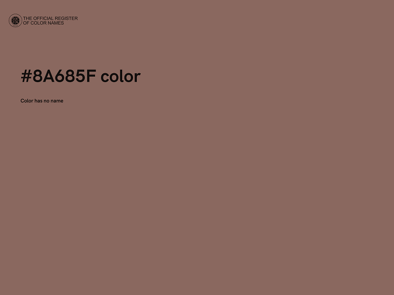 #8A685F color image