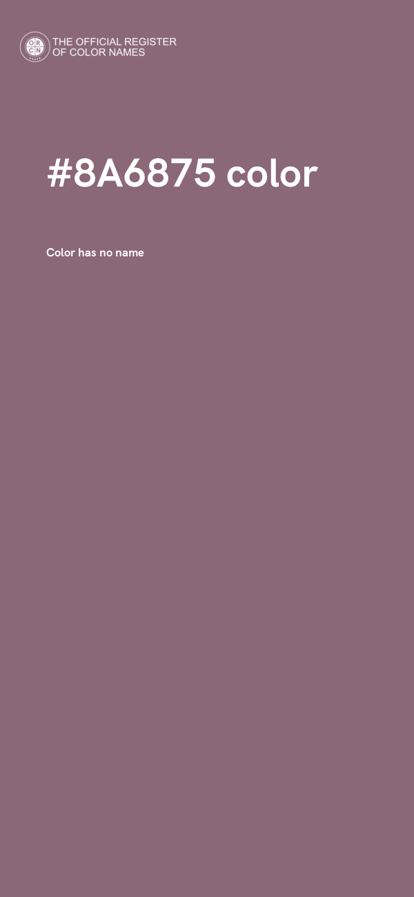 #8A6875 color image