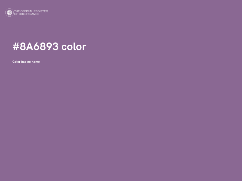 #8A6893 color image