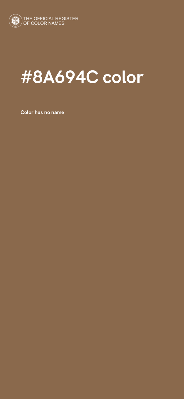 #8A694C color image