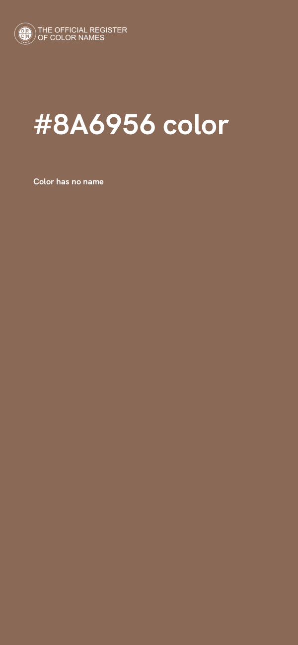 #8A6956 color image