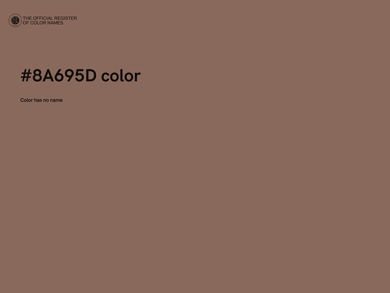 #8A695D color image