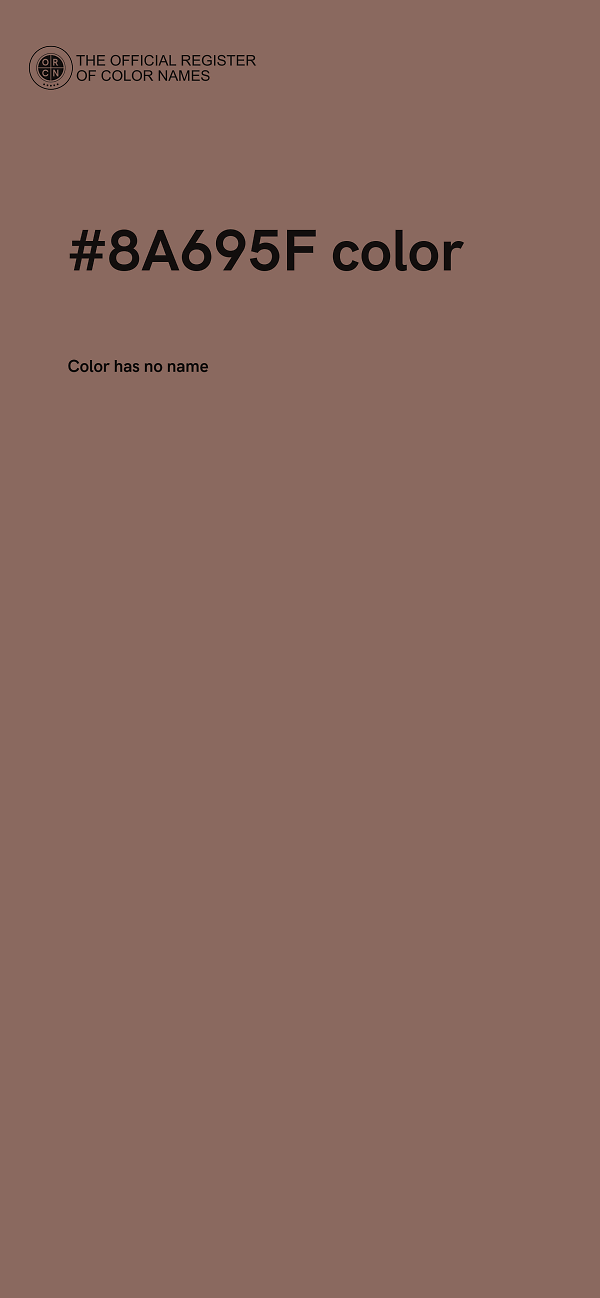 #8A695F color image