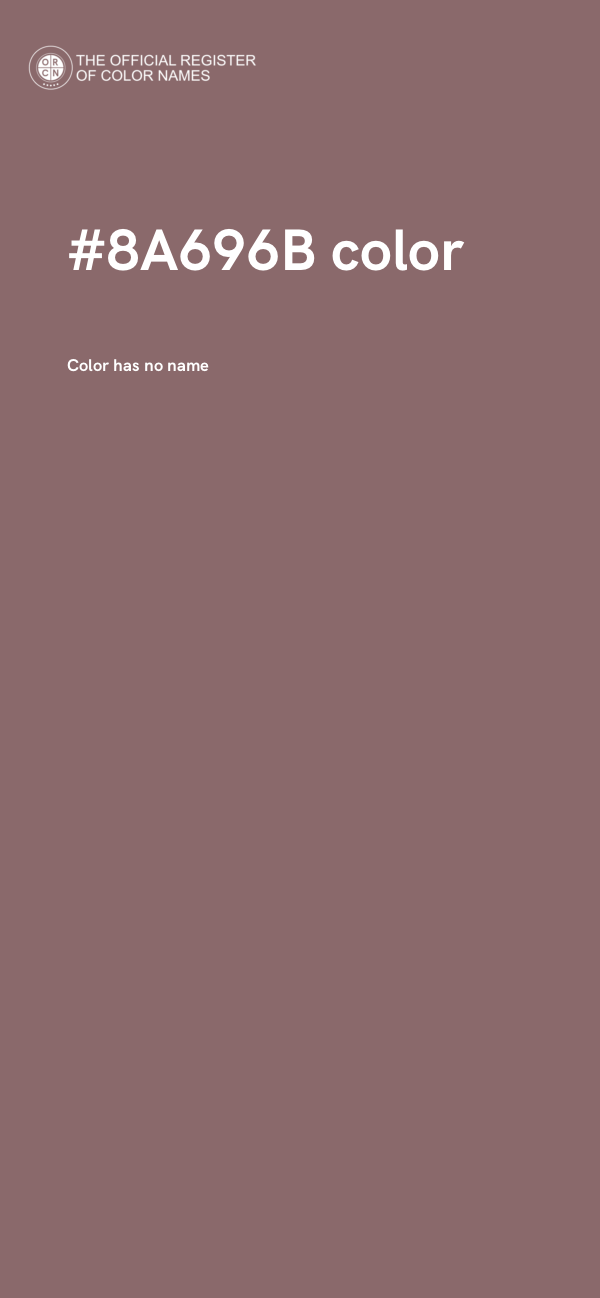 #8A696B color image