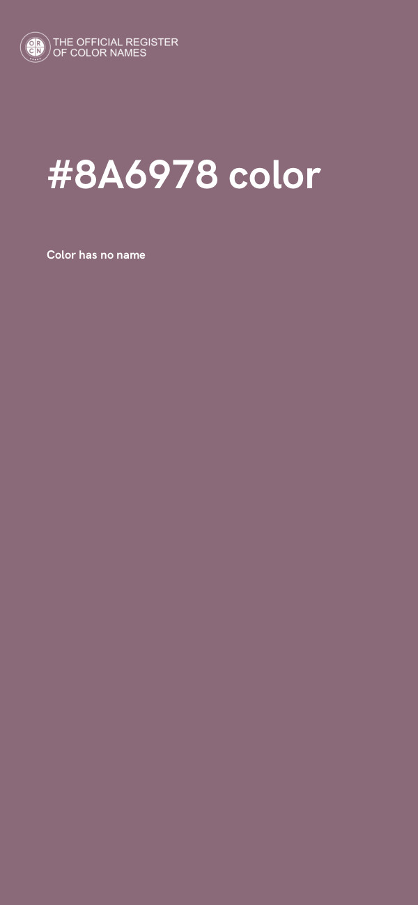#8A6978 color image