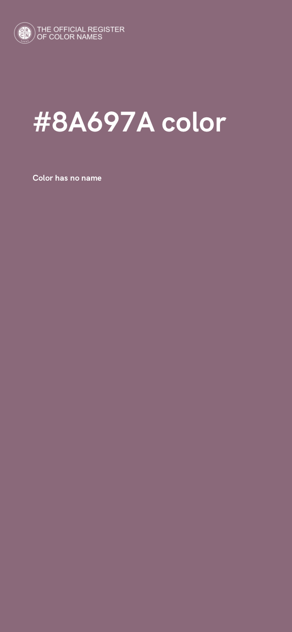 #8A697A color image