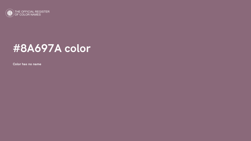 #8A697A color image
