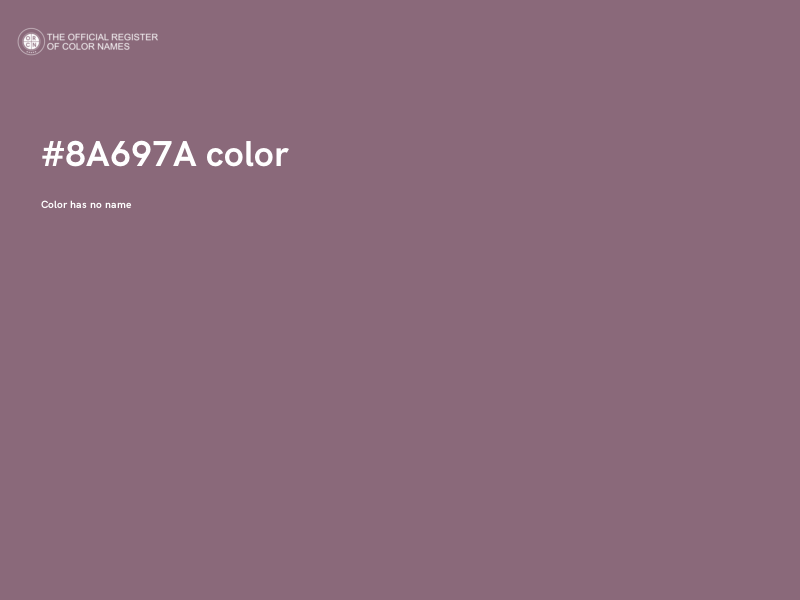 #8A697A color image
