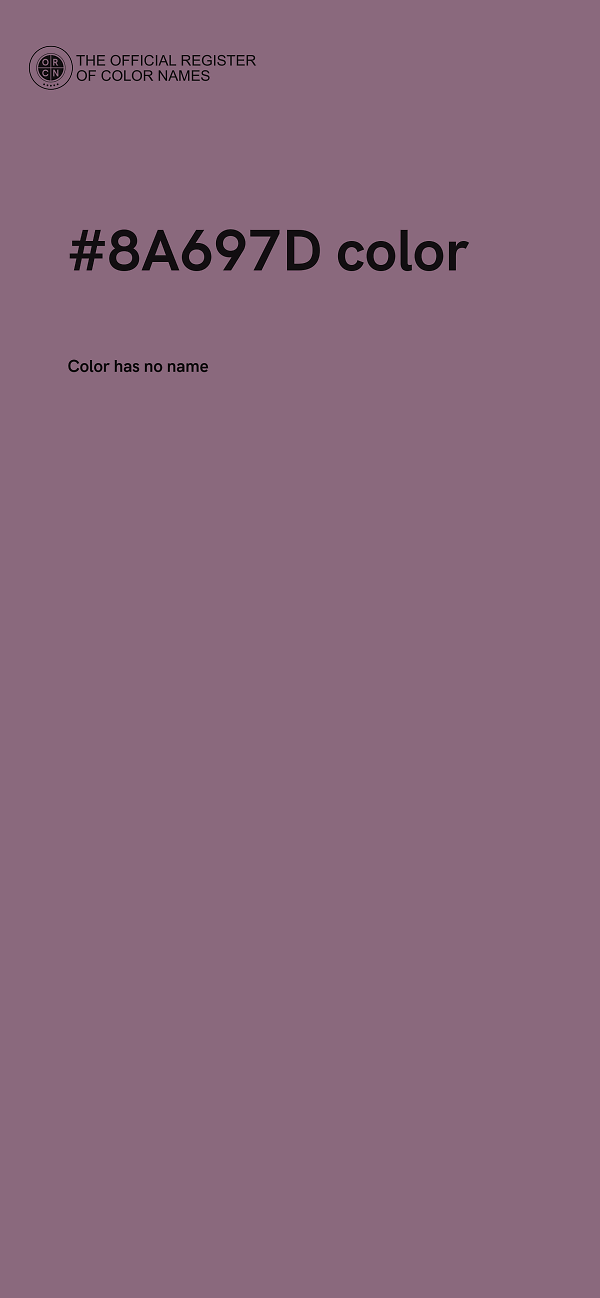 #8A697D color image