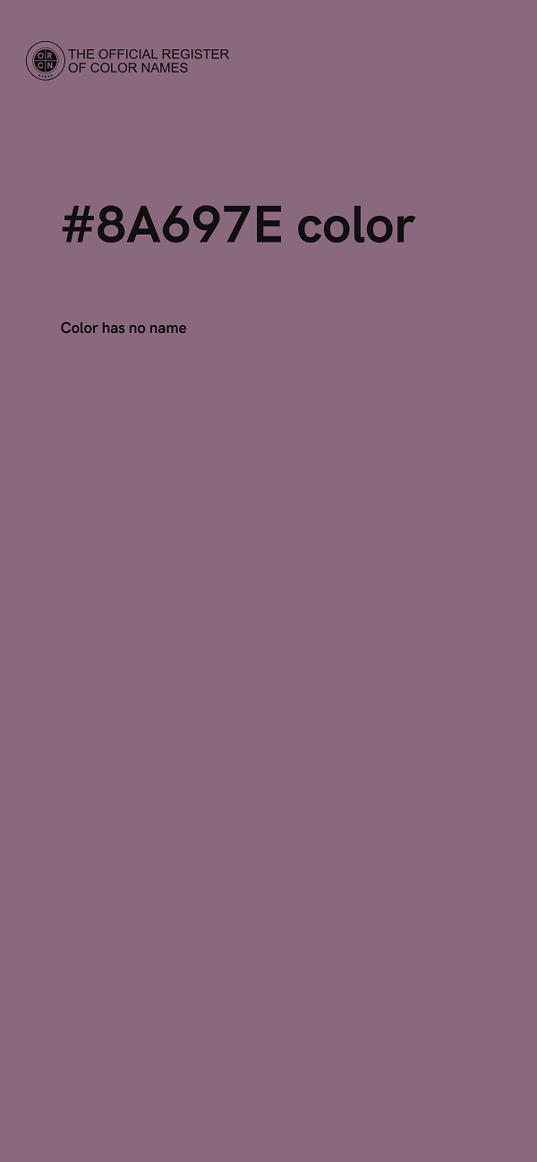 #8A697E color image