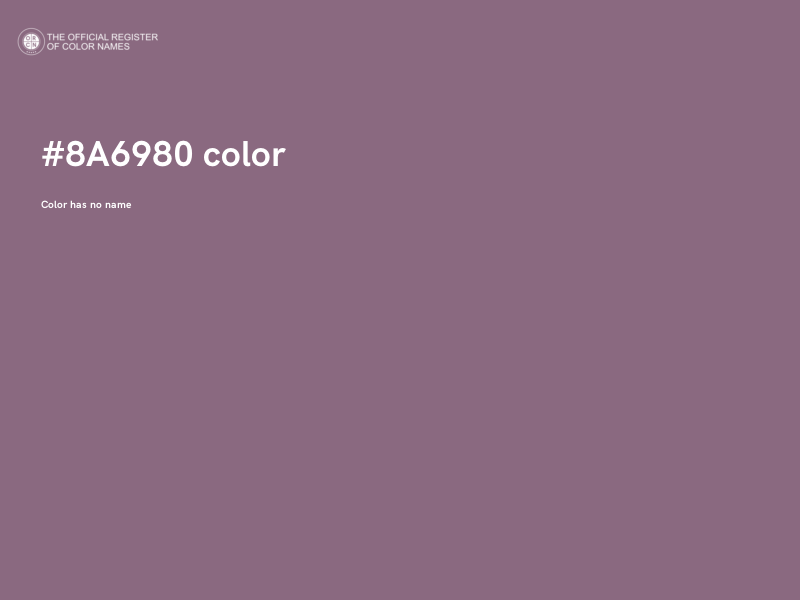 #8A6980 color image
