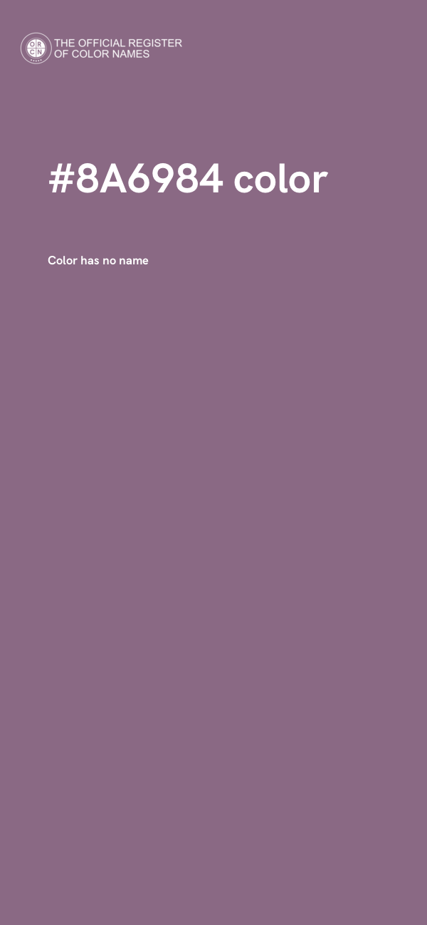 #8A6984 color image
