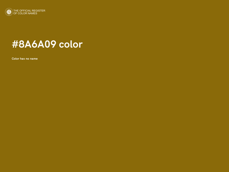 #8A6A09 color image