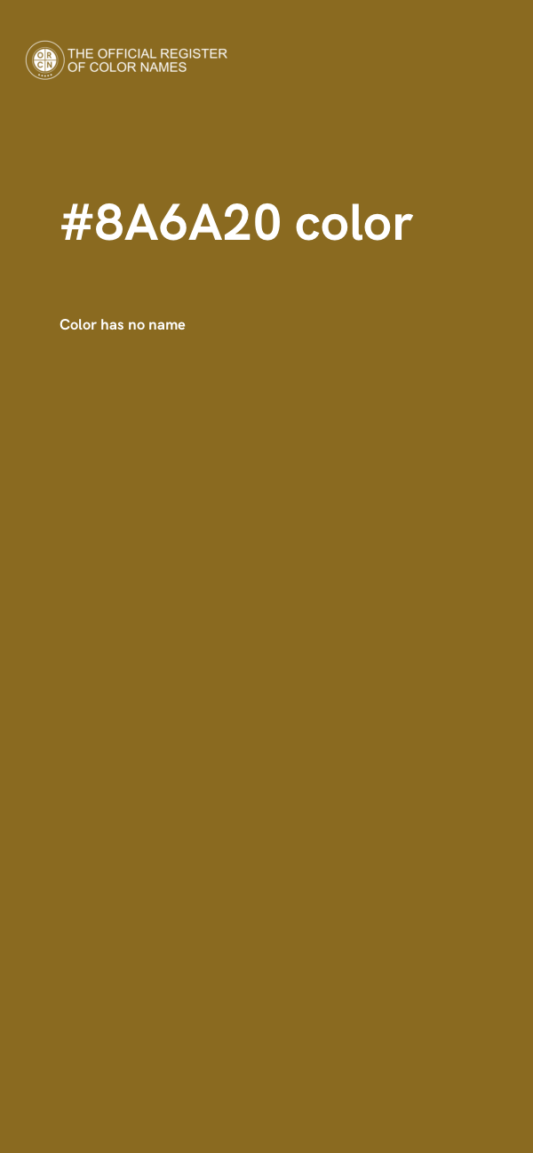 #8A6A20 color image