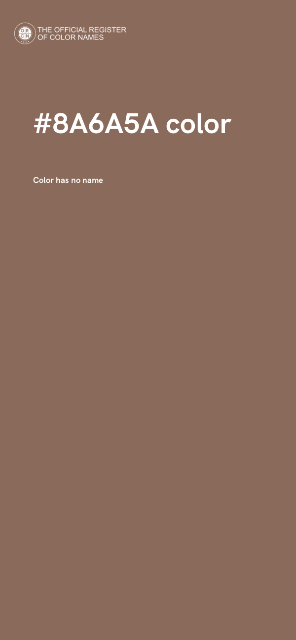 #8A6A5A color image