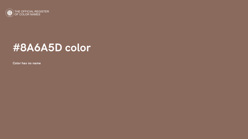 #8A6A5D color image