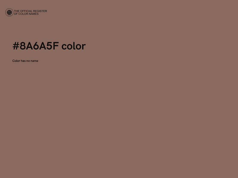 #8A6A5F color image