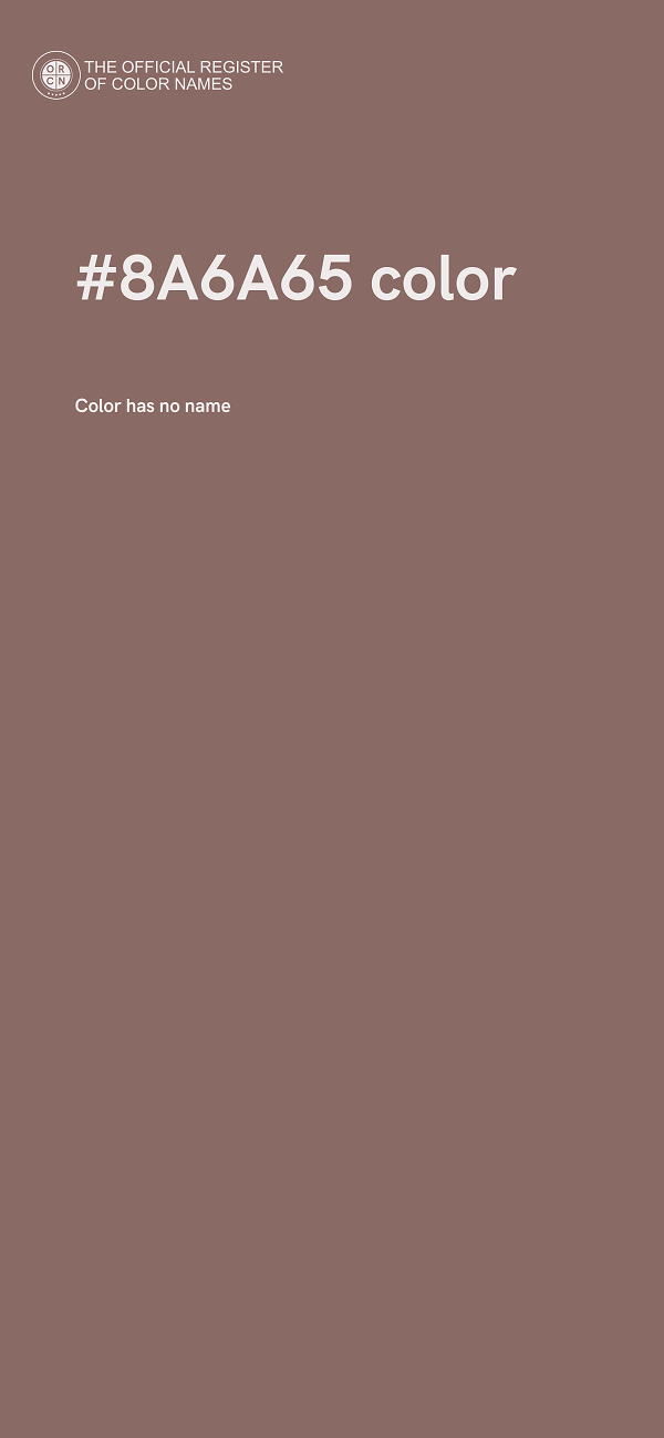 #8A6A65 color image
