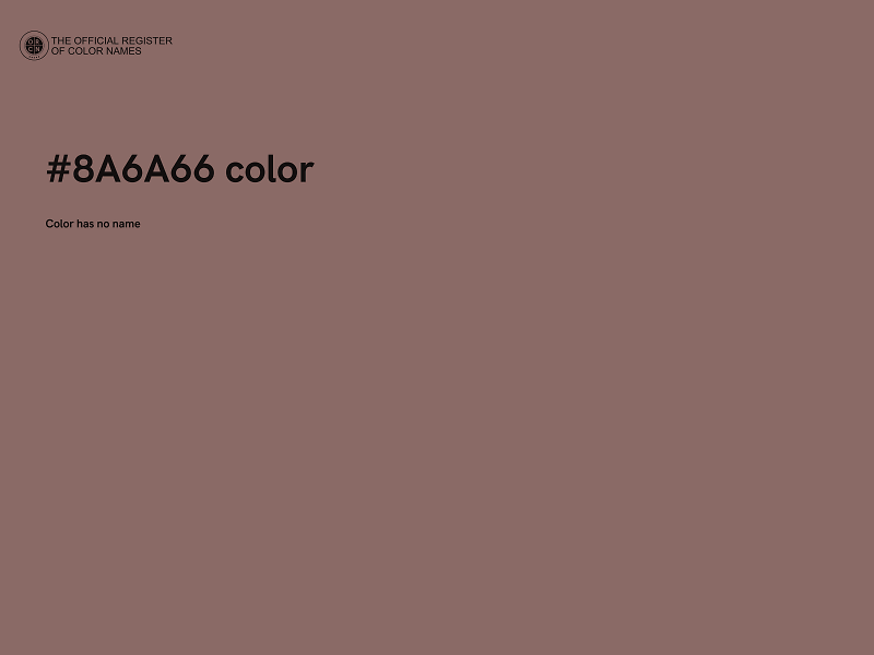 #8A6A66 color image