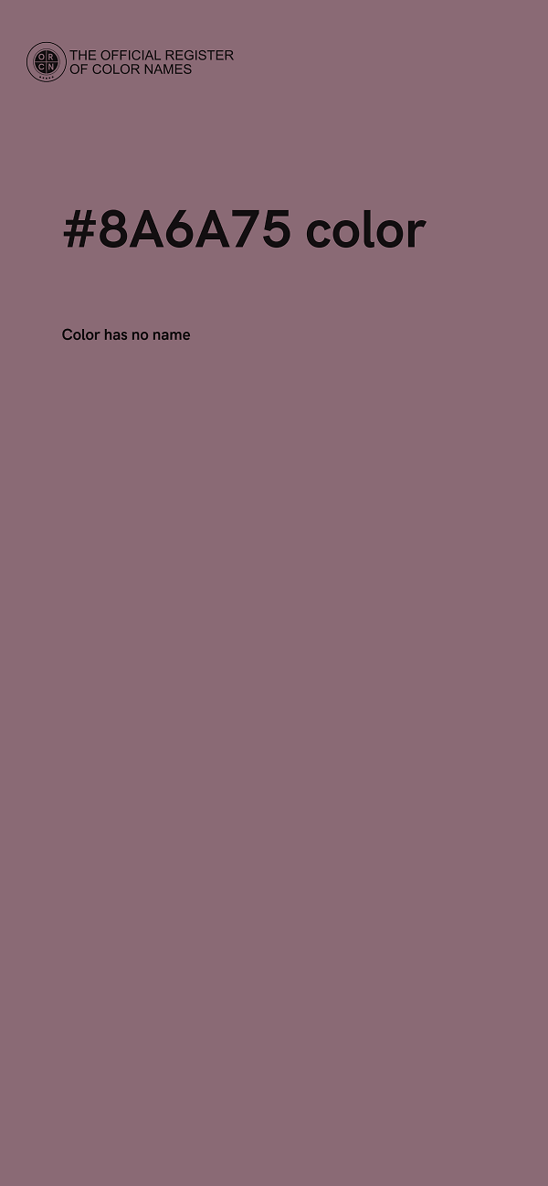 #8A6A75 color image