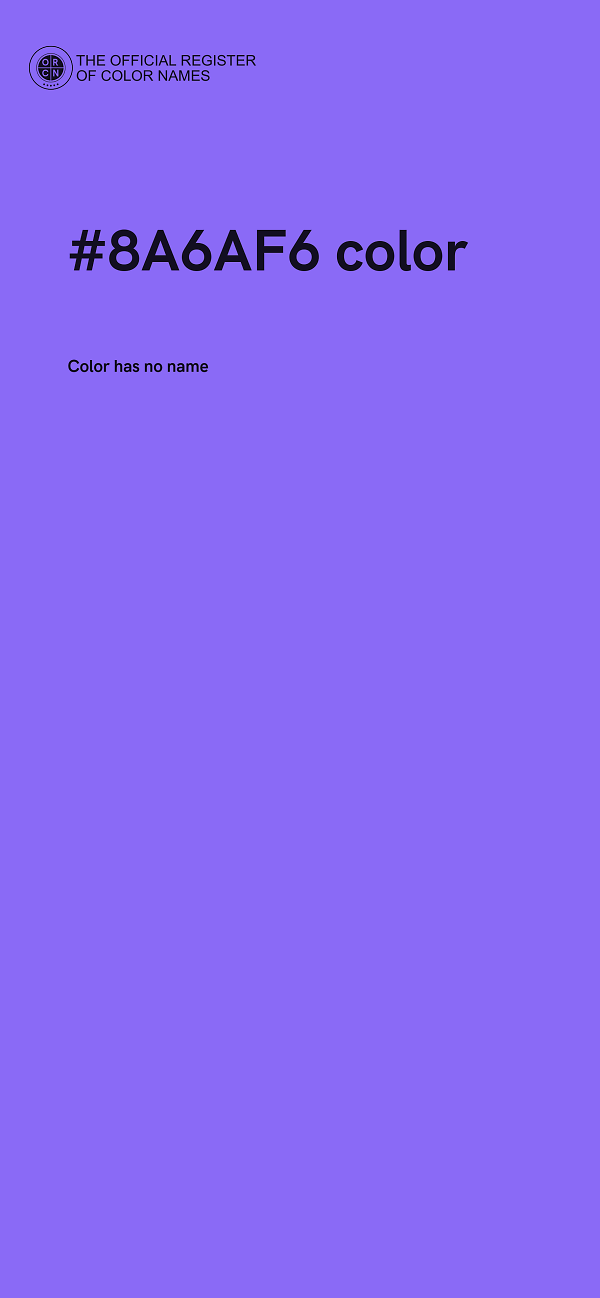 #8A6AF6 color image