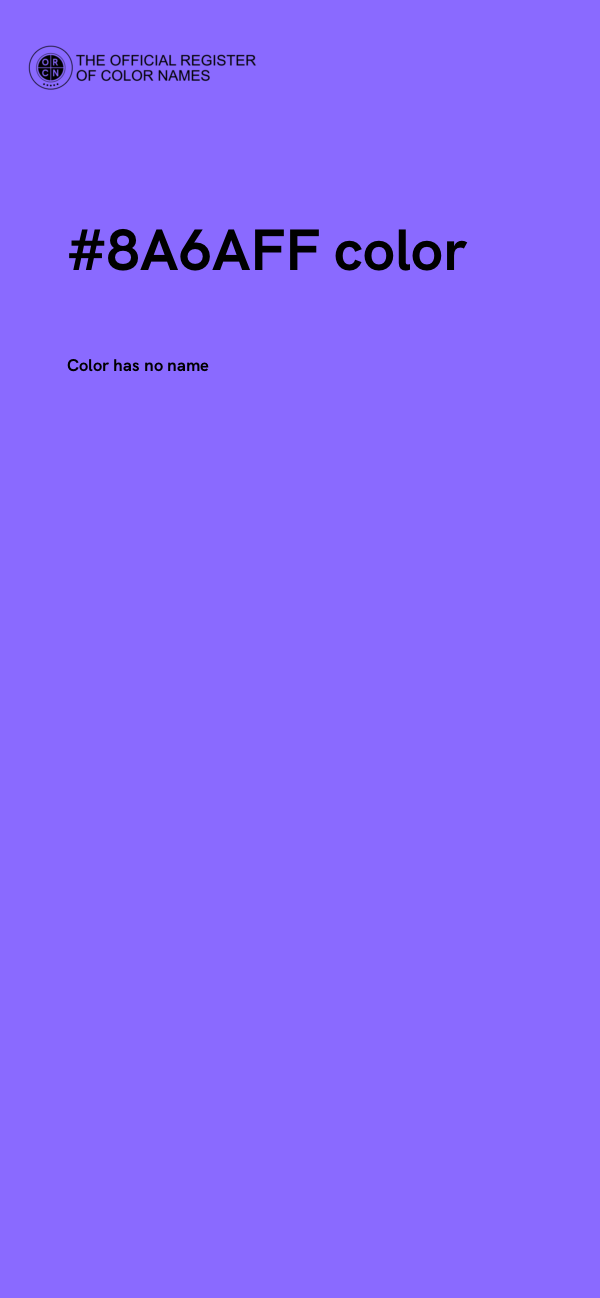 #8A6AFF color image