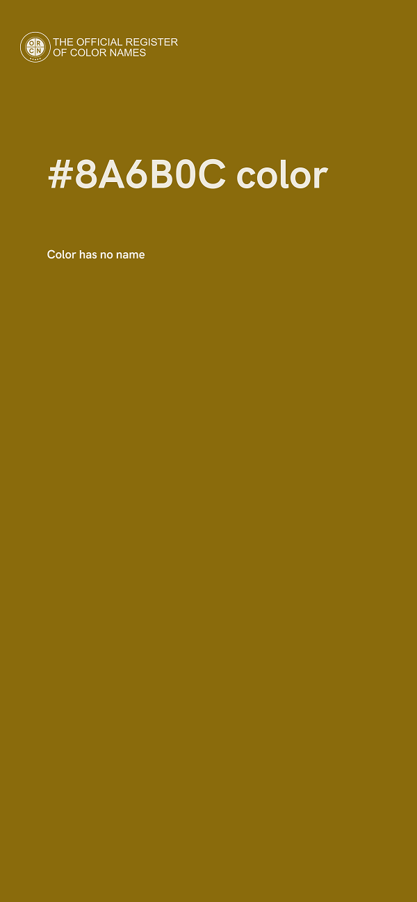 #8A6B0C color image