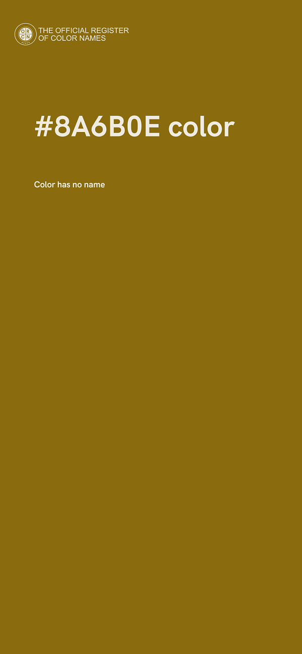 #8A6B0E color image