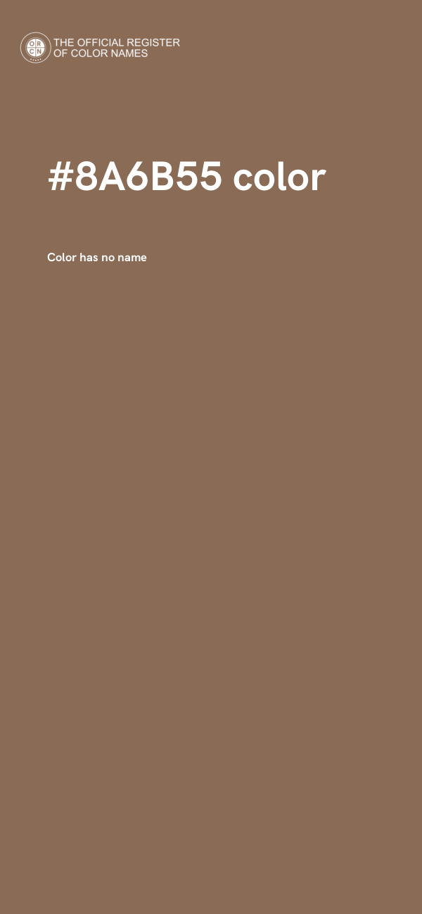 #8A6B55 color image