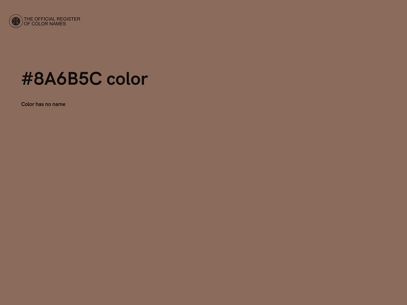 #8A6B5C color image