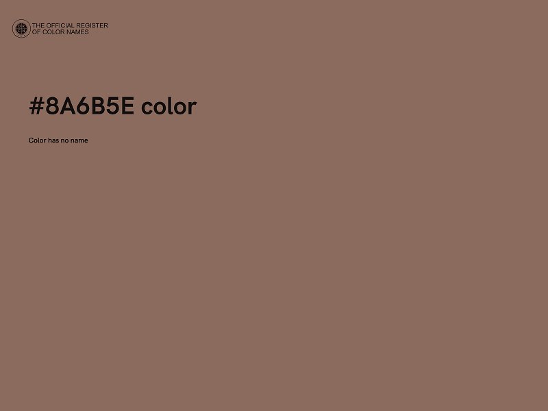 #8A6B5E color image