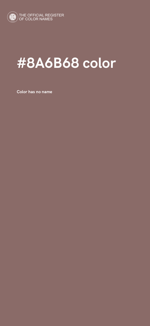 #8A6B68 color image