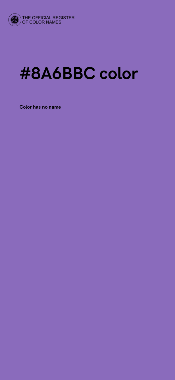 #8A6BBC color image