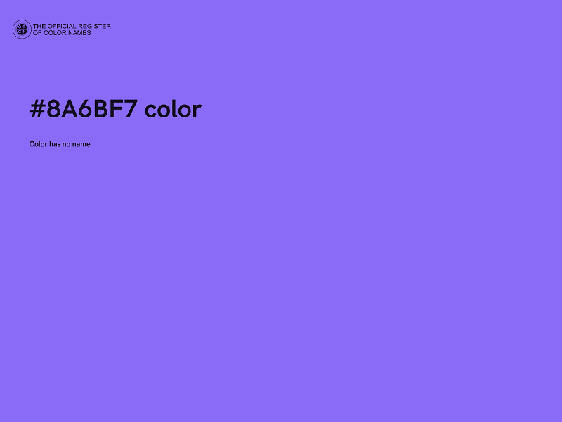 #8A6BF7 color image