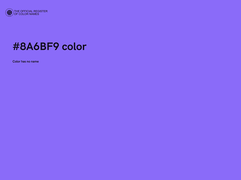 #8A6BF9 color image